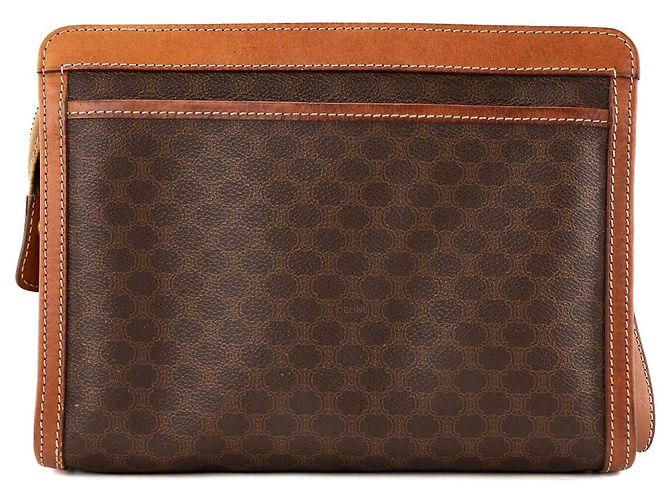 Céline CELINE - Pochette Celine en toile enduite macadam marron vintage Brown - view 3