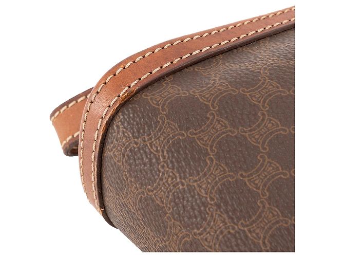 Céline CELINE - Pochette Celine en toile enduite macadam marron vintage Brown - view 7