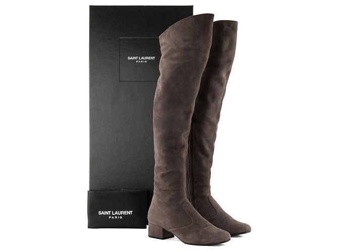 Autre Marque SAINT LAURENT - Botas altas Saint Laurent de ante gris (T36) - vista 7