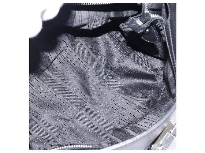 Borsa Salvatore Ferragamo Sofia Gancini in pelle 2way Nero Argento Auth 203870V - vista 10