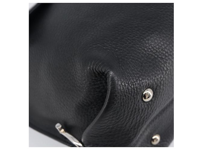 Borsa Salvatore Ferragamo Sofia Gancini in pelle 2way Nero Argento Auth 203870V - vista 18