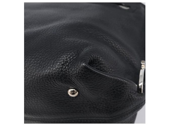 Borsa Salvatore Ferragamo Sofia Gancini in pelle 2way Nero Argento Auth 203870V - vista 19