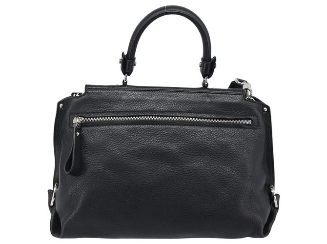 Borsa Salvatore Ferragamo Sofia Gancini in pelle 2way Nero Argento Auth 203870V - vista 2