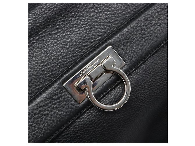 Borsa Salvatore Ferragamo Sofia Gancini in pelle 2way Nero Argento Auth 203870V - vista 22