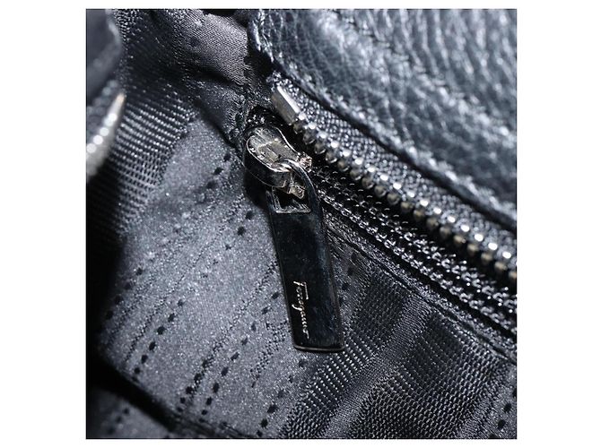 Borsa Salvatore Ferragamo Sofia Gancini in pelle 2way Nero Argento Auth 203870V - vista 30