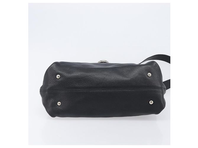 Borsa Salvatore Ferragamo Sofia Gancini in pelle 2way Nero Argento Auth 203870V - vista 5