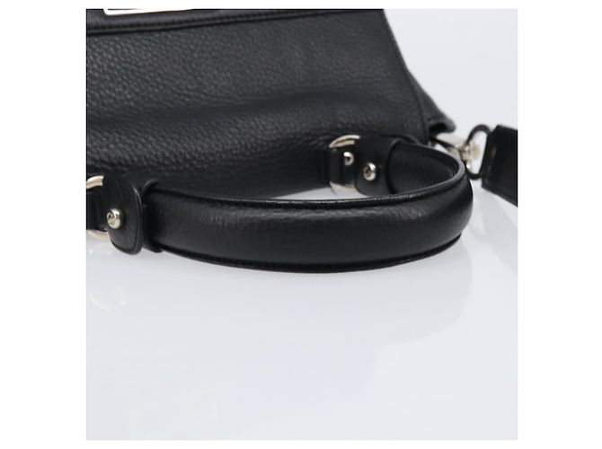 Borsa Salvatore Ferragamo Sofia Gancini in pelle 2way Nero Argento Auth 203870V - vista 7