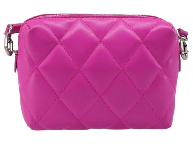 Borsa Camera BALENCIAGA Touch Puffy XS Pelle Viola Argento 616060 Auth BA15787V Porpora - vista 2