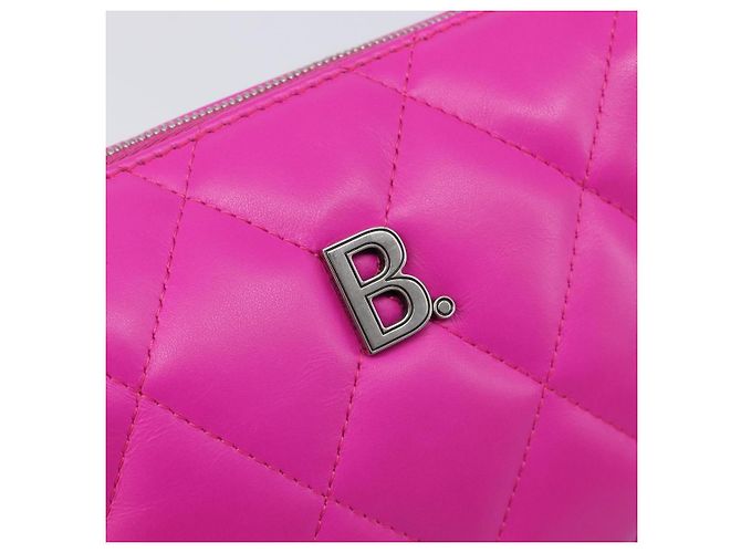 Borsa Camera BALENCIAGA Touch Puffy XS Pelle Viola Argento 616060 Auth BA15787V Porpora - vista 21
