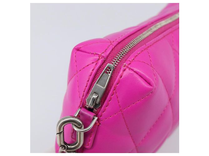 Borsa Camera BALENCIAGA Touch Puffy XS Pelle Viola Argento 616060 Auth BA15787V Porpora - vista 22