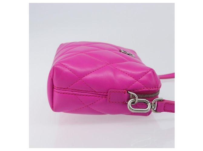 Borsa Camera BALENCIAGA Touch Puffy XS Pelle Viola Argento 616060 Auth BA15787V Porpora - vista 3