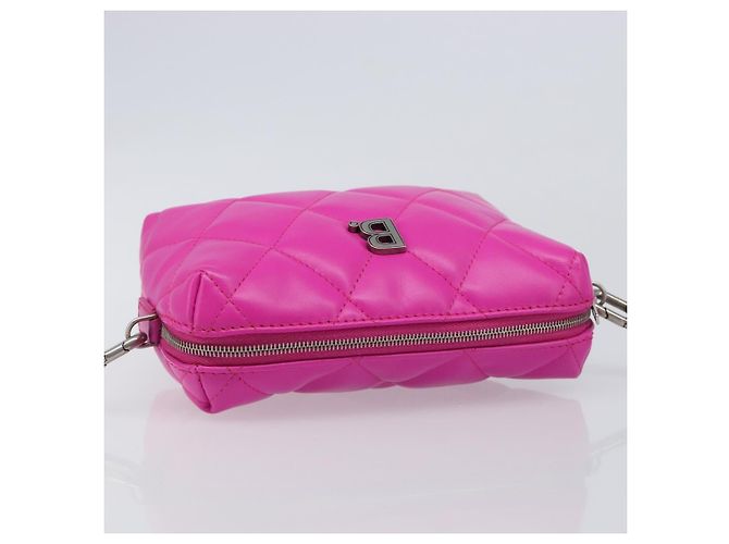 Borsa Camera BALENCIAGA Touch Puffy XS Pelle Viola Argento 616060 Auth BA15787V Porpora - vista 6