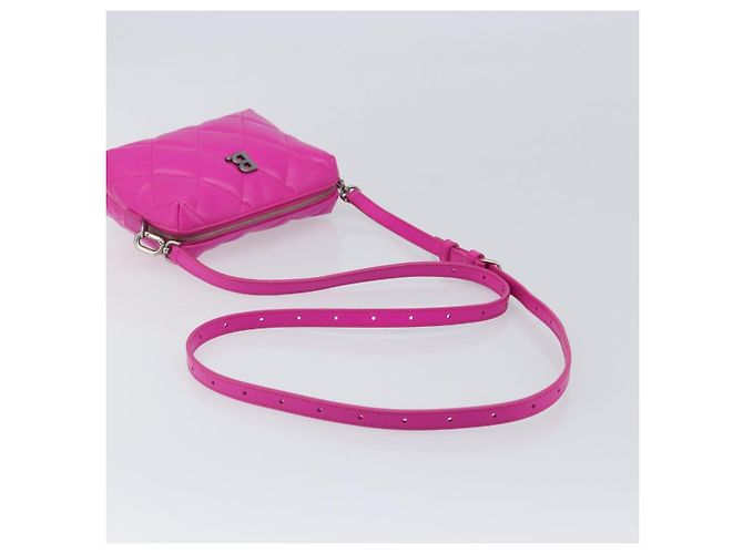 Borsa Camera BALENCIAGA Touch Puffy XS Pelle Viola Argento 616060 Auth BA15787V Porpora - vista 7