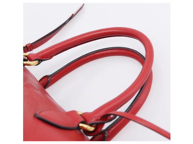 PRADA Handtasche aus Leder 2way Rot Gold authentisch ki6814V Golden - Ansicht 14