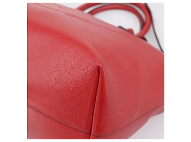 PRADA Handtasche aus Leder 2way Rot Gold authentisch ki6814V Golden - Ansicht 16