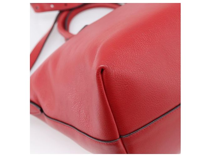 PRADA Handtasche aus Leder 2way Rot Gold authentisch ki6814V Golden - Ansicht 19