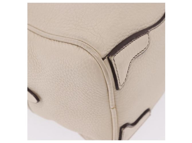 PRADA Handtasche aus Leder weiß silber Auth 204740A - Ansicht 18