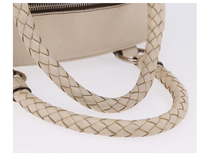 PRADA Handtasche aus Leder weiß silber Auth 204740A - Ansicht 8