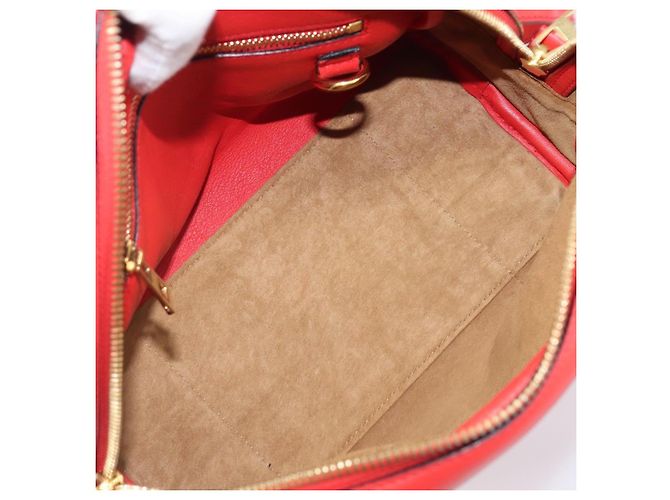 LOEWE Handtasche aus Leder 2way rot gold authentisch 203246M Golden - Ansicht 11