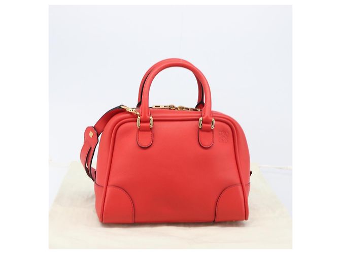 LOEWE Handtasche aus Leder 2way rot gold authentisch 203246M Golden - Ansicht 12