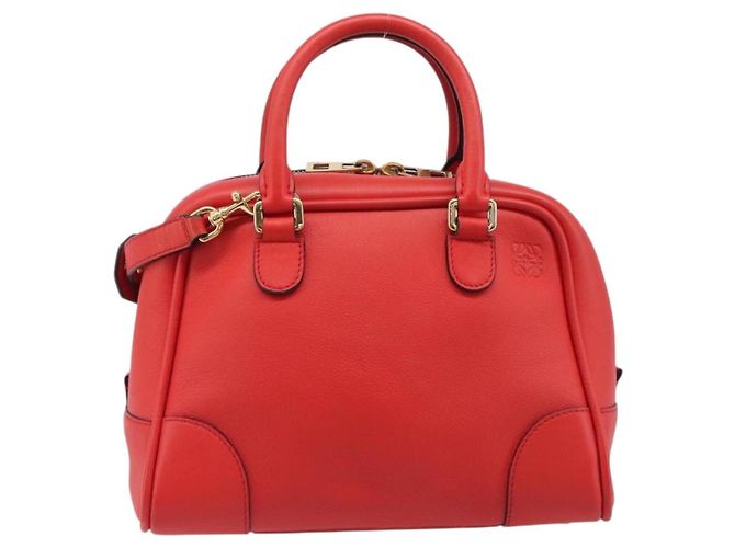LOEWE Handtasche aus Leder 2way rot gold authentisch 203246M Golden - Ansicht 13