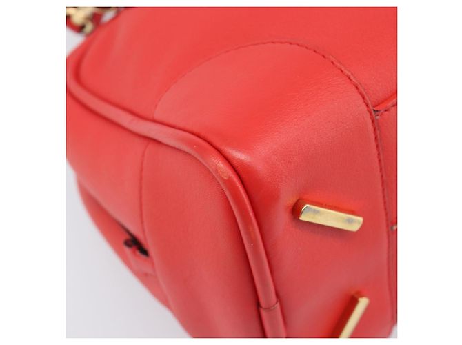 LOEWE Handtasche aus Leder 2way rot gold authentisch 203246M Golden - Ansicht 16