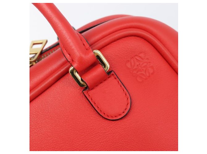 LOEWE Handtasche aus Leder 2way rot gold authentisch 203246M Golden - Ansicht 19