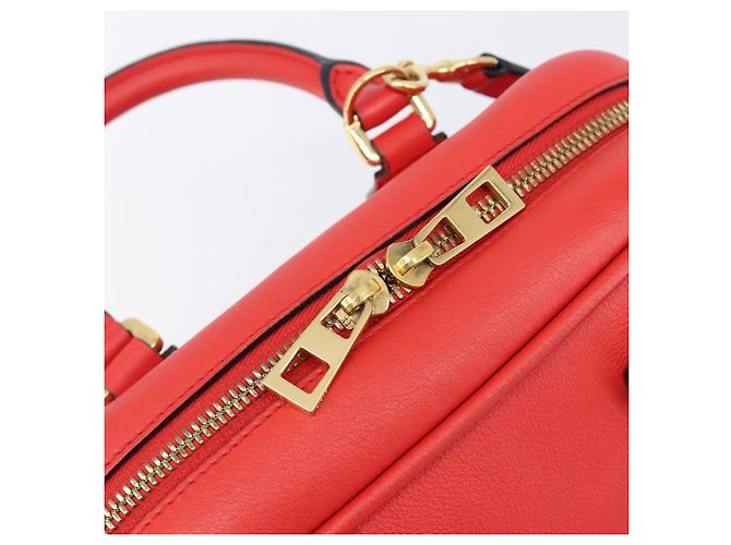 LOEWE Handtasche aus Leder 2way rot gold authentisch 203246M Golden - Ansicht 21