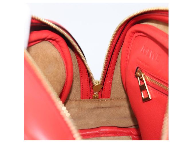 LOEWE Handtasche aus Leder 2way rot gold authentisch 203246M Golden - Ansicht 24