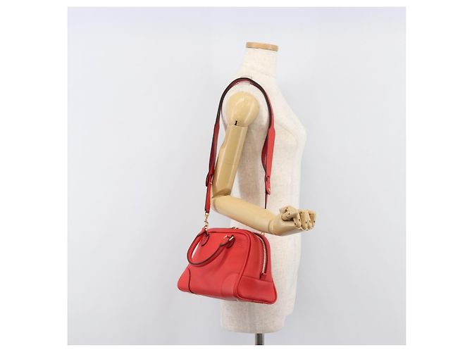 LOEWE Handtasche aus Leder 2way rot gold authentisch 203246M Golden - Ansicht 27