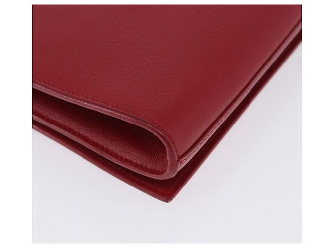 Autre Marque Borsa Pochette SAINT LAURENT Pelle Rossa Oro Auth 204133A Rosso D'oro - vista 15