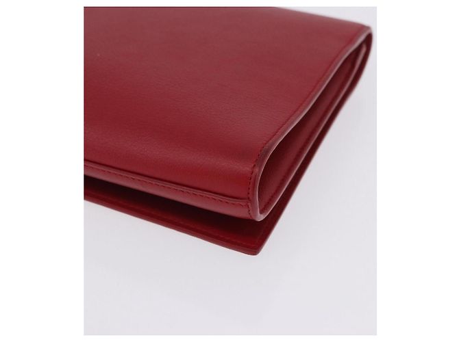 Autre Marque Borsa Pochette SAINT LAURENT Pelle Rossa Oro Auth 204133A Rosso D'oro - vista 16