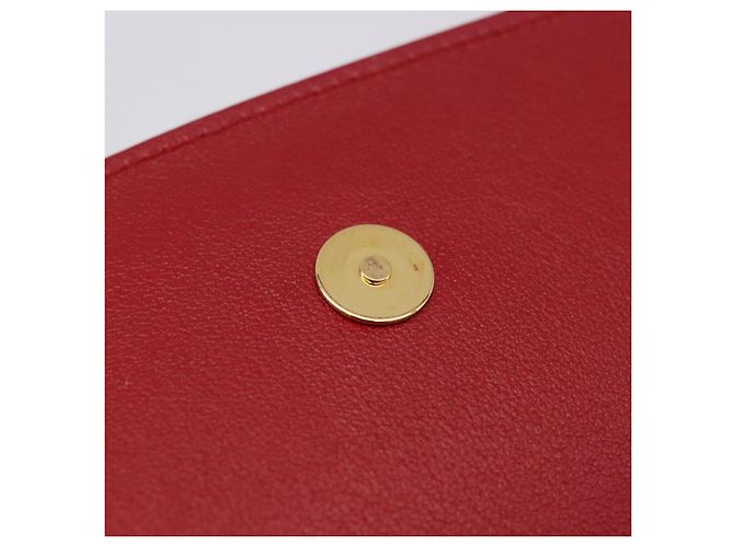 Autre Marque Borsa Pochette SAINT LAURENT Pelle Rossa Oro Auth 204133A Rosso D'oro - vista 17