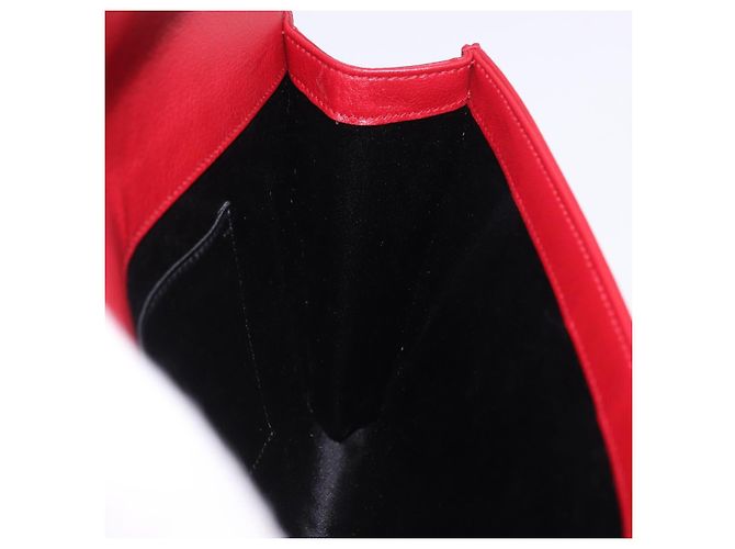 Autre Marque Borsa Pochette SAINT LAURENT Pelle Rossa Oro Auth 204133A Rosso D'oro - vista 19