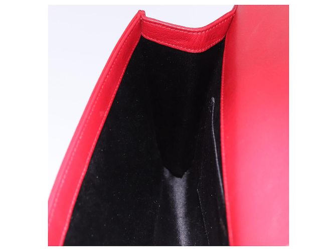 Autre Marque Borsa Pochette SAINT LAURENT Pelle Rossa Oro Auth 204133A Rosso D'oro - vista 20