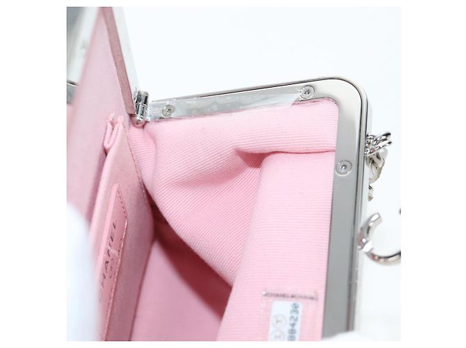Borsa a tracolla CHANEL Matelasse con catena in pelle d'agnello bianca argento CC Auth 200768M Bianco - vista 23