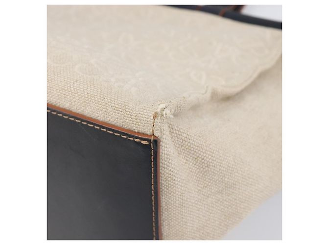 Bolso Tote Cushion LOEWE Canvas Beige Auth 203445V - vista 15