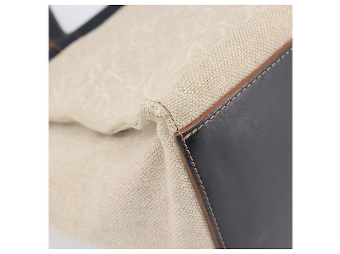 Bolso Tote Cushion LOEWE Canvas Beige Auth 203445V - vista 16