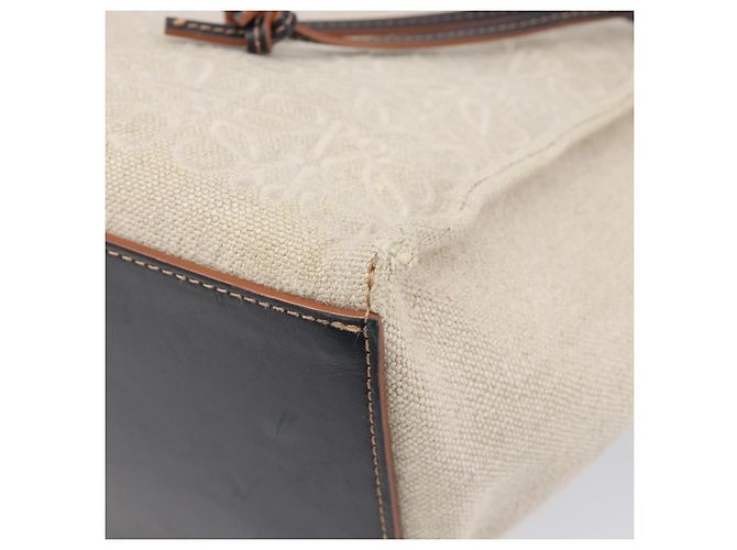 Bolso Tote Cushion LOEWE Canvas Beige Auth 203445V - vista 17