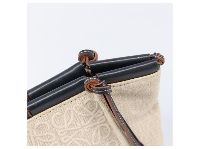 Bolso Tote Cushion LOEWE Canvas Beige Auth 203445V - vista 19