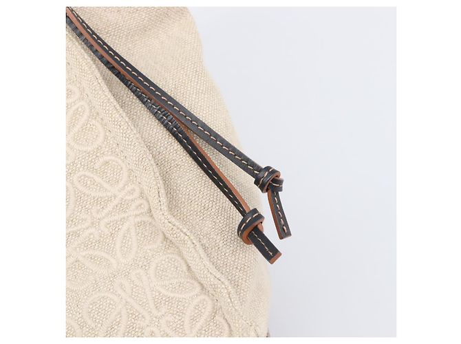 Bolso Tote Cushion LOEWE Canvas Beige Auth 203445V - vista 20