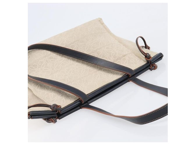 Bolso Tote Cushion LOEWE Canvas Beige Auth 203445V - vista 6
