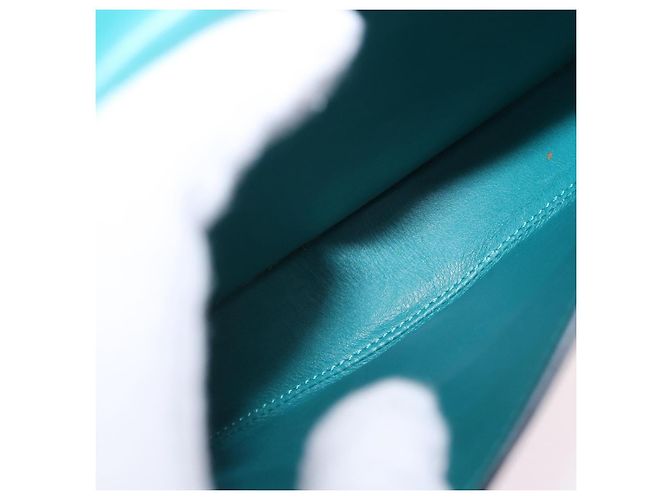Borsa a tracolla LOEWE Heel Pouch in pelle Verde Smeraldo Auth ka6187V - vista 11