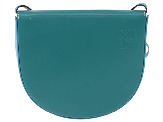 Borsa a tracolla LOEWE Heel Pouch in pelle Verde Smeraldo Auth ka6187V - vista 13