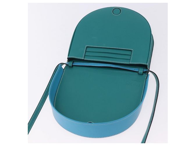 Borsa a tracolla LOEWE Heel Pouch in pelle Verde Smeraldo Auth ka6187V - vista 19