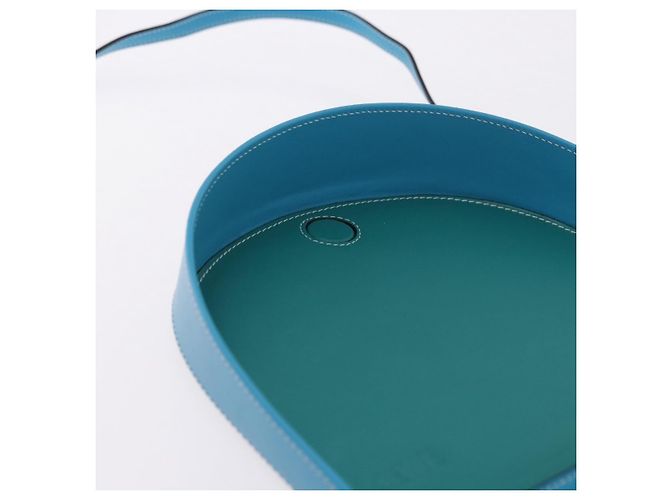 Borsa a tracolla LOEWE Heel Pouch in pelle Verde Smeraldo Auth ka6187V - vista 20