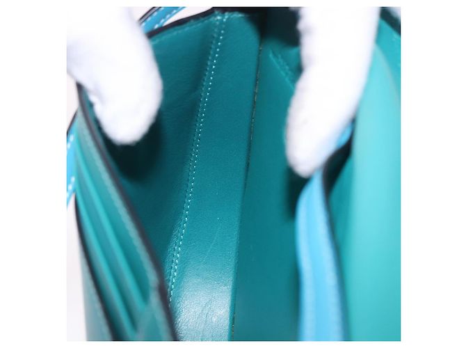 Borsa a tracolla LOEWE Heel Pouch in pelle Verde Smeraldo Auth ka6187V - vista 23