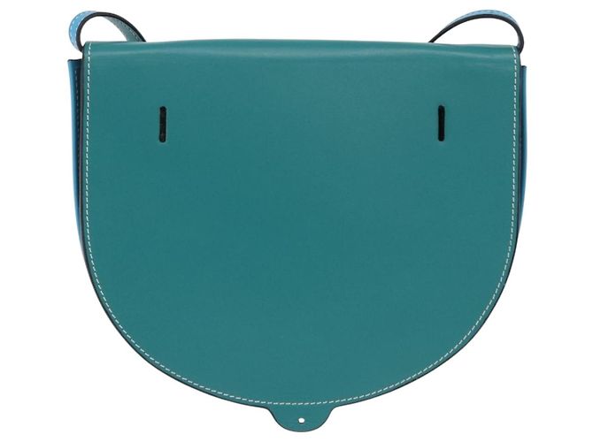 Borsa a tracolla LOEWE Heel Pouch in pelle Verde Smeraldo Auth ka6187V - vista 3