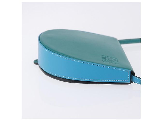 Borsa a tracolla LOEWE Heel Pouch in pelle Verde Smeraldo Auth ka6187V - vista 4