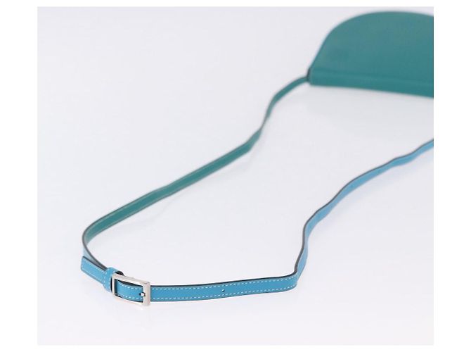 Borsa a tracolla LOEWE Heel Pouch in pelle Verde Smeraldo Auth ka6187V - vista 8